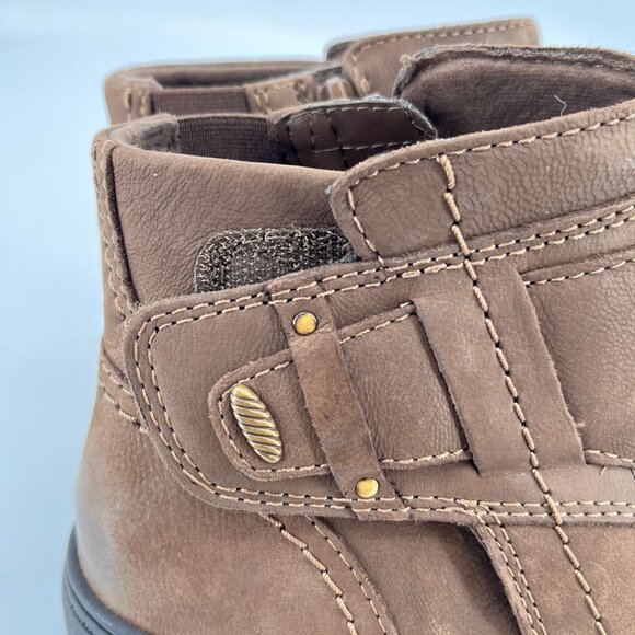 Clarks Collection Carleigh Leather Ankle Boots Women's Size 7.5 In Mushroom - Picture 13 of 14